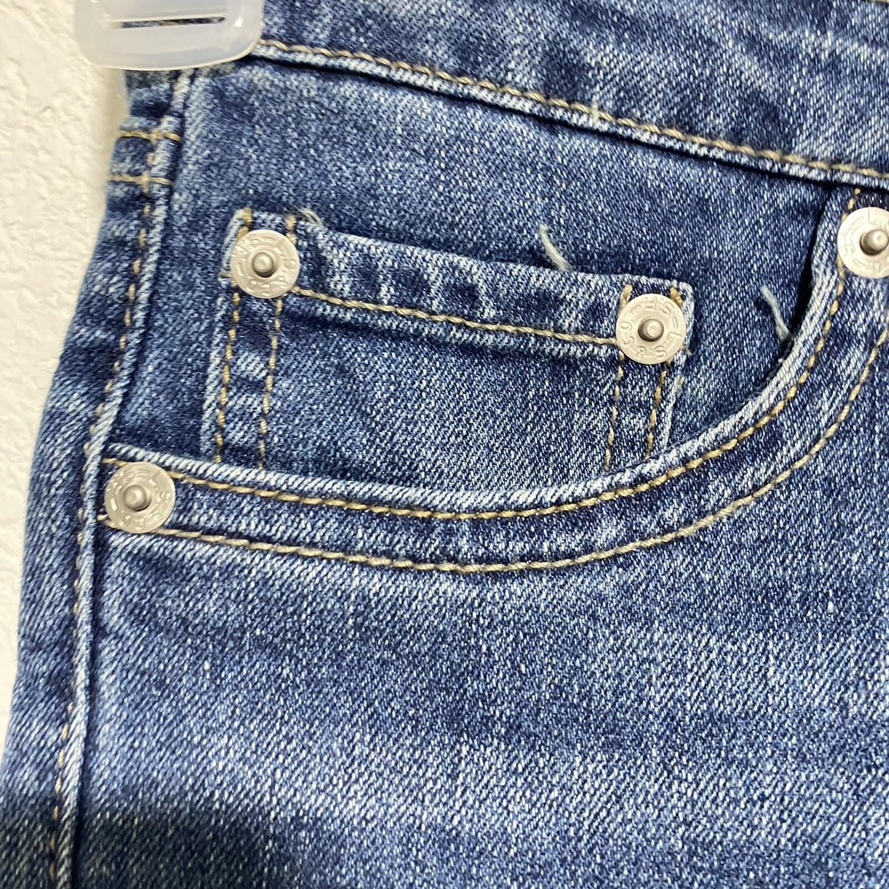 Levis Girls Bermuda Shorts Medium Blue Stretch Denim Adjustable Waist 12 REG - Picture 7 of 8